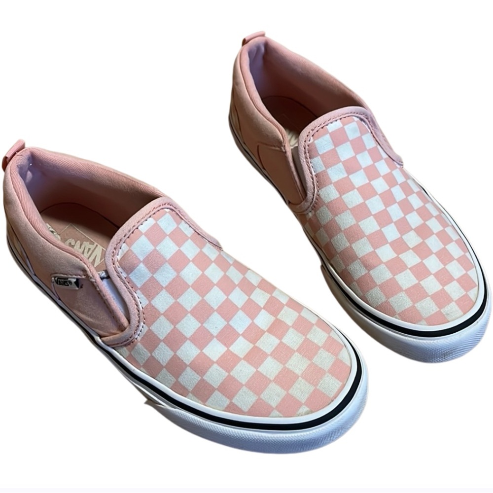 VANS MISSY SIZE 5 CLASSIC SLIP-ON SHOES ROSE SMOKE WHITE